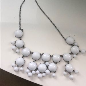 White statement necklace